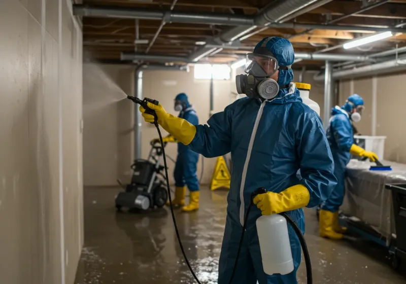 Basement Sanitization and Antimicrobial Treatment process in Saraland, AL